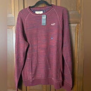 NWT - Hollister, Mens Maroon Long Sleeve Top. Size medium.
